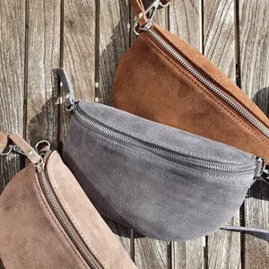 Wholesale Personalized Suede Leather Shoulder Bag Sublimation Fanny Pack Crossbody Waist Bag