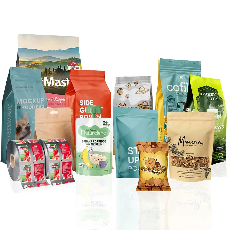 Holesale-bolsas de embalaje con estampado personalizado y logotipo, bolsita ziplock para aperitivos, palomitas de maíz y galletas, especias y té de hierbas