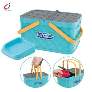 Chengji <span class=keywords><strong>pas</strong></span> <span class=keywords><strong>cher</strong></span> en <span class=keywords><strong>plastique</strong></span> semblant jouer jouet Simulation pique-nique <span class=keywords><strong>panier</strong></span> en <span class=keywords><strong>plastique</strong></span> dessin animé intéressant jouets de soins pour animaux de compagnie pour petits chiens - Product Image 2