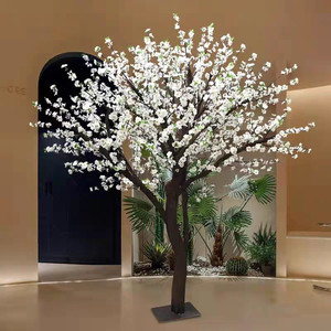 Centro de Mesa con Árbol de Flores de Cerezo Artificial Blanco para Decoración de Bodas y Fiestas en Hoteles - Product Image 1