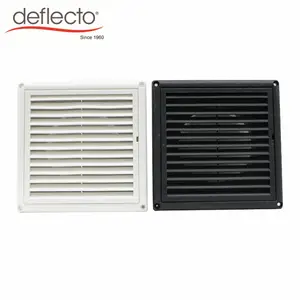 China Factory 4 5 6 8 Inch Square White Black PP Louver Vent Hood Air Return Cover Dryer Bathroom Exhaust Vent