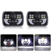 Faro LED Rectangular de 7 Pulgadas 5*7 para Vehículos Todoterreno, Lente de Tubo para Camioneta, Vehículo Todoterreno, Cherokee
