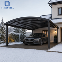 Abri de voiture individuel en aluminium avec toit en polycarbonate, fixation murale personnalisée, auvent de voie d'accès, abri de stationnement extérieur