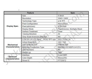 Mới đến 2024 8.9 inch 4K đơn sắc LCD 3840*2400 TM089CFSP01-00 Photon Mono x 3D máy in loại bỏ mà không cần đèn nền - Product Image 6