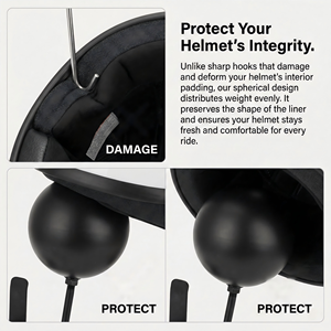 Support <span class=keywords><strong>mural</strong></span> pliable pour casque de moto JFG en aluminium spatial avec boule rotative en métal et porte-manteau – Prix de gros - Product Image 3