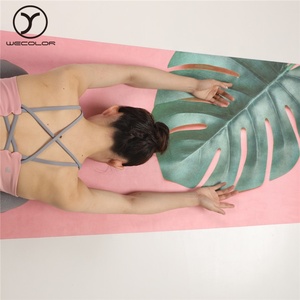 Alfombrilla de ante de goma Natural para Yoga, estera plegable especial de alta calidad, nueva marca personalizada, con correa de transporte - Product Image 5