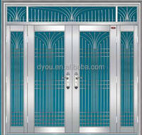 Puerta Corredera de Aluminio y Vidrio Front Armos Security con Rejilla, Acabado con Recubrimiento en Polvo, Certificación ISO9001, Herrajes HOPO