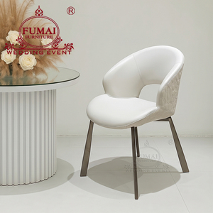 Chaise de salle à manger de style nordique avec structure en aluminium pour salle de banquet - Product Image 1