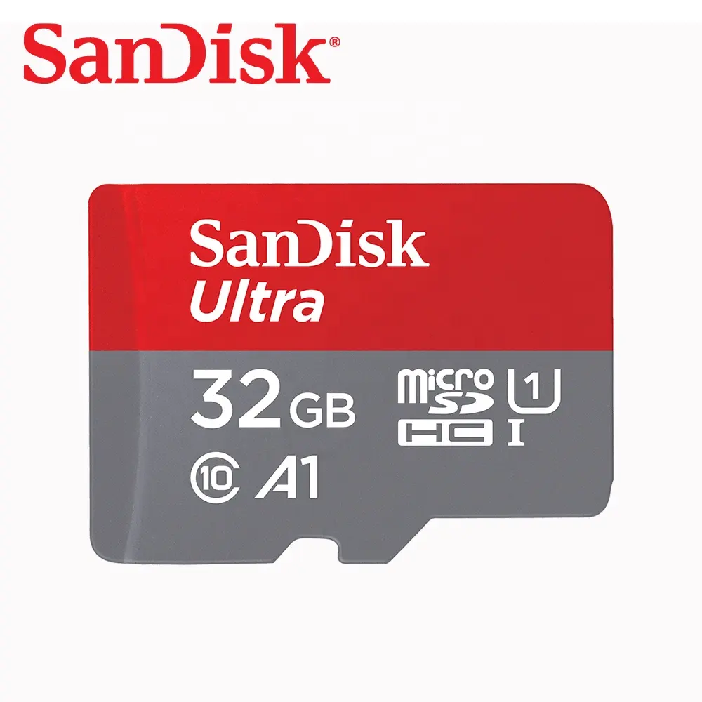 SanDisk การ์ด Micro SD UHS-I Class 10,SanDisk Ultra A1ไม่มีอะแดปเตอร์การ์ด SDHC SDSQUAR-032G-GN6MN เมมโมรี่การ์ด32Gb