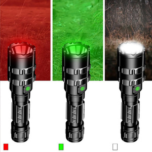 High Power Hunting Camping Compact LED Flashlight <b>USB</b> Rechargeable Waterproof Remote Pressure <b>Switch</b> and Color Filters - Product Image 3