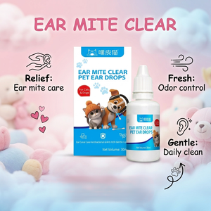 Limpiador de <span class=keywords><strong>Cera</strong></span> para Oídos de Mascotas con Enzimas Compuestas OEM/ODM para Canales Auditivos en Forma de L, Suaviza y Disuelve Rápidamente la <span class=keywords><strong>Cera</strong></span> Persistente - Product Image 1