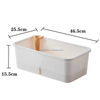 Jardinière auto-arrosante rectangulaire longue à nervures, style minimaliste nordique, pour la culture des fleurs à la maison et en extérieur