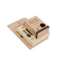 Étiquette suspendue en carton personnalisée, emballage en papier écologique, boîte en kraft artisanale avec fenêtre