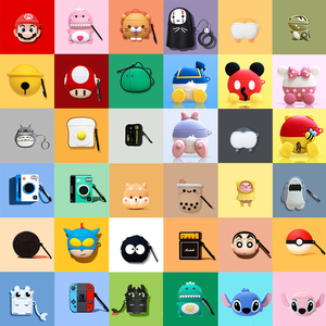 เคสหูฟังลายการ์ตูนสำหรับ Airpods <span class=keywords><strong>Pro</strong></span> 1 2 3, เคสซิลิโคนนุ่ม 3 มิติสำหรับหูฟัง Airpods - Product Image 1