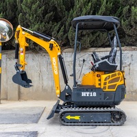 Mini-excavatrice DDP à prix acceptable, 1 tonne, 1,5 tonne, 1,8 tonne, EPA EURO 5, petite pelle, mini-pelle Hightop HT18