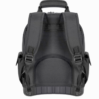 Sac à dos porte-outils professionnel avec bretelles rembourrées et passants pour clés, idéal pour les plombiers et les équipes d'entretien