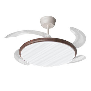 Lámpara de ventilador de techo LED minimalista moderna, 5 aspas DC, Control remoto inteligente, vidrio Invisible para AC, restaurante, sala de estar y dormitorio - Product Image 6