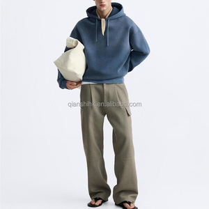Fabricants de sweats à capuche oversize en coton vintage, sweats à capuche personnalisés à épaules tombantes, sweats en molleton français 800 g/m² pour hommes - Product Image 2