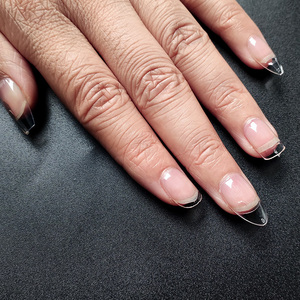 Bán Chạy Đầu Móng Tay Ngắn Tự Nhiên Thật XS XXS Logo Tùy Chỉnh Bán Sỉ Gel Hạnh Nhân Quan Tài <span class=keywords><strong>X</strong></span> Đầu Móng Tay Gel Mềm Vỏ Bọc Toàn Bộ - Product Image 6