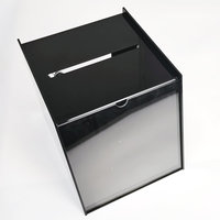 Maßgefertigte Größe für Schwarze Kunststoff-Acryl-Vorschlags- und Spendenboxen mit Schlüssel