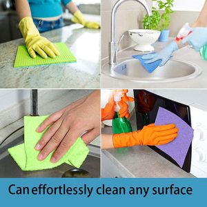 Dishcloths <b>Kitchen</b> Use Reusable Cleaning Cloths Cellulose Sponge Cloth Set - Product Image 6