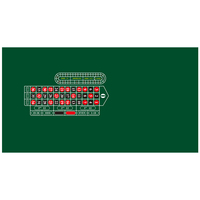 Nappe de table de roulette 0 en velours de casino, style européen, 1500*2800 mm, imperméable, anti-poussière, ignifuge, impression personnalisée