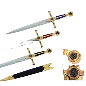 Espada Masónica con Empuñadura Blanca y Funda Plateada, Espada de Regalia Masónica, Espada Masónica de la Mejor Calidad, Espada de Cosplay - Product Image 1