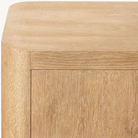 Meuble TV Rhoohill personnalisé pour salon, en bois naturel, 4 portes, style vintage américain, console multimédia longue en bois