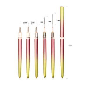 Neuzugang hochwertiger Maniküre-Kit Nagelbürste Stifte 3D-Spitzen Linie Streifen Nagelkunst Pinsel Design Binder Set 3d-UV-Gel-Binder Nagel