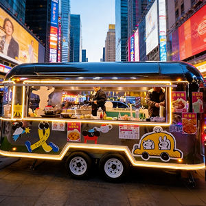 Carrito de Comida Resistente con Rotación de 360 Grados °   Ruedas Giratorias de Gran Capacidad de Carga para Negocios Comerciales de Comida Caliente en la Calle Urbana - Product Image 2