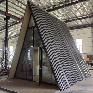 Estructura de acero Prefab Container House A Frame Tiny Cabin House A Frame House Prefabricado con baño - Product Image 2