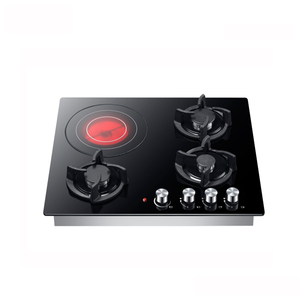 Zhongshan Nuoyi Acero inoxidable 4 quemadores Gas Placa eléctrica Inducción Construido en cocina infrarroja con soporte de sartén de hierro fundido - Product Image 6