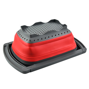 Sopra il lavandino colino pieghevole con maniglie allungabili cesto filtro retrattile da cucina - Product Image 5