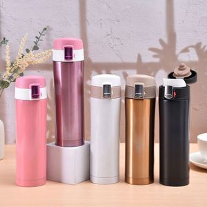 ถ้วยสแตนเลส304ใหม่ฝาครอบกระติกน้ำร้อนกลางแจ้งพร้อมล็อคถ้วยดื่มตรงถ้วยของขวัญโฆษณาทางธุรกิจ - Product Image 3