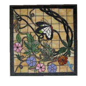 Vidrio Tiffany con Diseño de Mariposas para Iglesia, Suministro de Fábrica, 25x90, Sólido, Doble Cara, Alta Transmitancia de Luz, para Puerta, Pared o Ventana - Product Image 2
