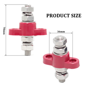 Bornes <span class=keywords><strong>de</strong></span> batterie à double tête M10 <span class=keywords><strong>de</strong></span> haute qualité pour voiture modifiée <span class=keywords><strong>camping</strong></span>-<span class=keywords><strong>car</strong></span> Yacht-équipement <span class=keywords><strong>de</strong></span> Distribution d'énergie - Product Image 2