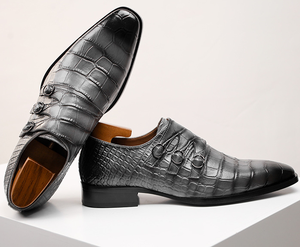 UP-6085r 46 47 bureau d'affaires bout pointu hommes chaussures habillées grande taille mariage sans lacet chaussures de marche - Product Image 1