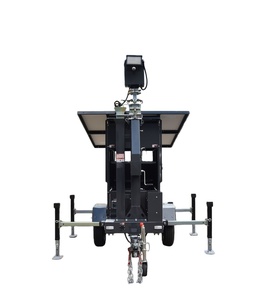 Mobile Solar Surveillance CCTV Trailer PTZ <b>Camera</b> 7m Mast 24V DC Solar <b>System</b> Easy Installation <b>Wireless</b> Monitoring for Outdoor - Product Image 4