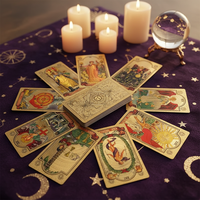Outils pour lecteurs psychiques, papier d'impression, bords dorés, guide des cartes Oracle, fabricant de cartes de tarot en gros, impression de cartes Oracle