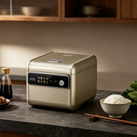 Cuisinière à riz électrique multifonctionnelle automatique à faible teneur en sucre, avec cuve intérieure en émail, commande vocale, 3L, cuisinière à riz numérique intelligente