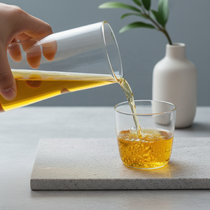 Ensemble de carafes en verre réutilisables faites à la main, nouveau design, 1 tasse 1 carafe, en verre borosilicate coloré, bouteille d'eau chaude personnalisée, vente en gros - Product Image 3