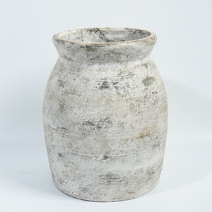 Vaso Decorativo Retro de Boca Larga em Design Japonês Branco e Preto para Flores - Product Image 4