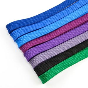 Colorful Braided Flat Cord Weave 100% Polyester Cord High Tensile Strength 10mm Flat Cord for Drawstring - Product Image 3