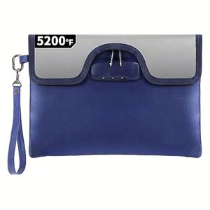 CUSTOM Fireproof and Waterproof Money Pouch Locking <b>Document</b> Bag for <b>Travel</b> Filing - Product Image 3