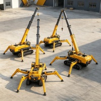 Grue araignée diesel professionnelle avec système d'entretoises hydrauliques et forte endurance pour les opérations en extérieur