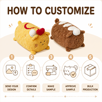 Fabricant OEM/ODM de coussins en peluche personnalisés sur le thème alimentaire pour chats, vente directe d'usine pour marques de distributeurs et commandes en gros