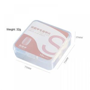 ZHI JIA 100 piezas/caja Puntas de <span class=keywords><strong>Uñas</strong></span> Postizas Transparentes Sin Rastro, Acabado Mate, Cobertura Completa, Forma Almendrada y Ataúd, Acrílicas - Product Image 6