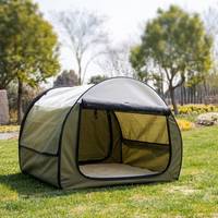 Lit portable pour animaux de compagnie, grande surface, maison pour chien semi-fermée, tente pour chat avec design imperméable et nettoyable pour les voyages en plein air