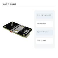 Module LED 10 mm, voyant numérique rouge, vert, bleu, jaune, blanc, cyan, carte à 3 broches pour projets Arduino STEM