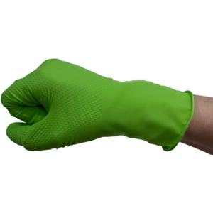 Оптовая продажа одноразовых оранжево-черных порошковых перчаток для тяжелых условий службы, 8,5 г, 8 мил, алмазная ручка, текстурированные нитриловые перчатки - Product Image 1